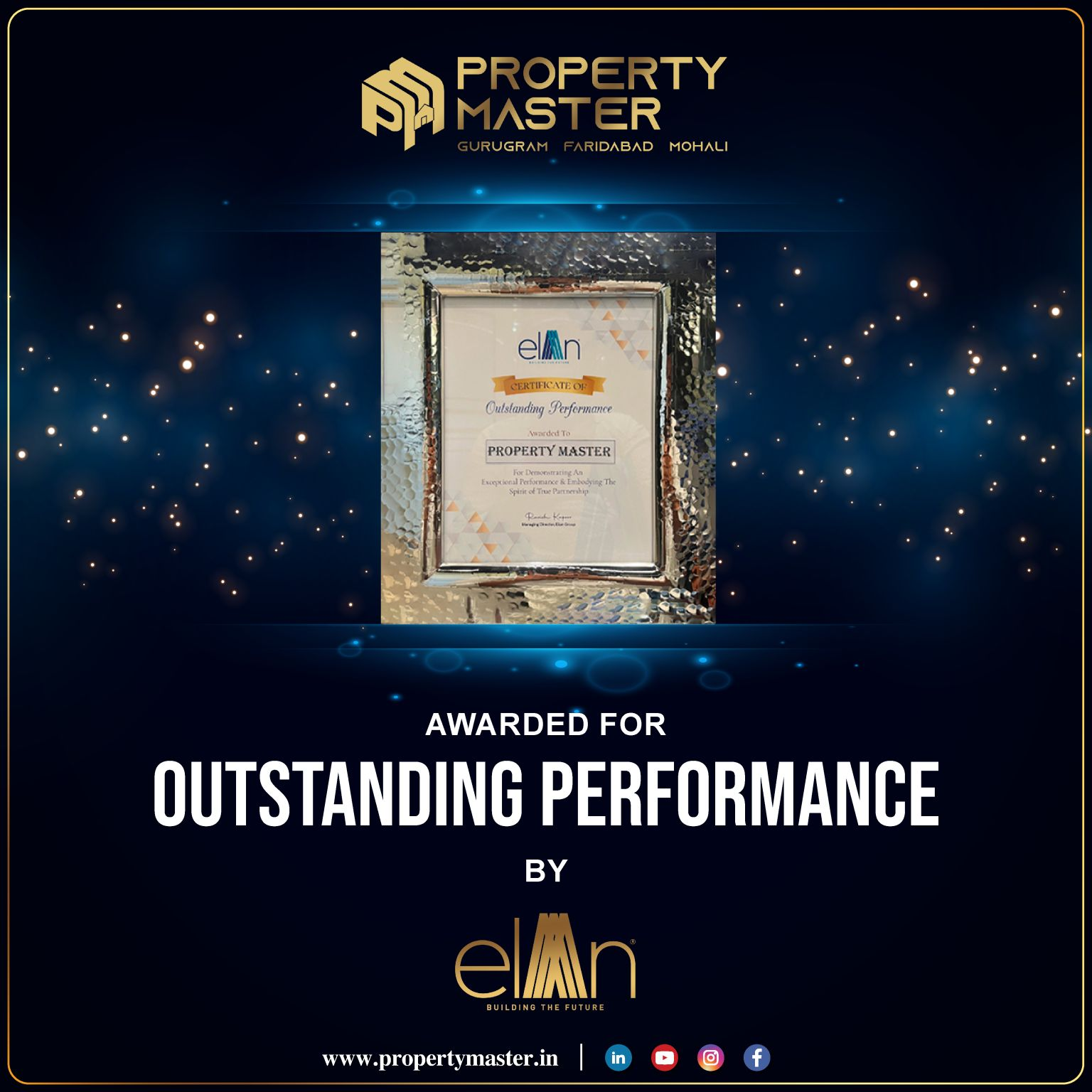 Awarded For Outstanding Performance and Dedication